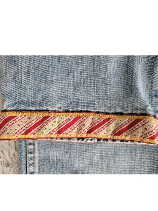 Vintage American Eagle Festival Cottagecore Blue Jeans Boho 90s Y2k Hippie 2 - Picture 9 of 12